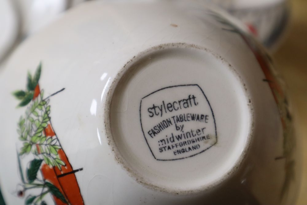 A collection of Ridgway, Midwinter and other tablewares,